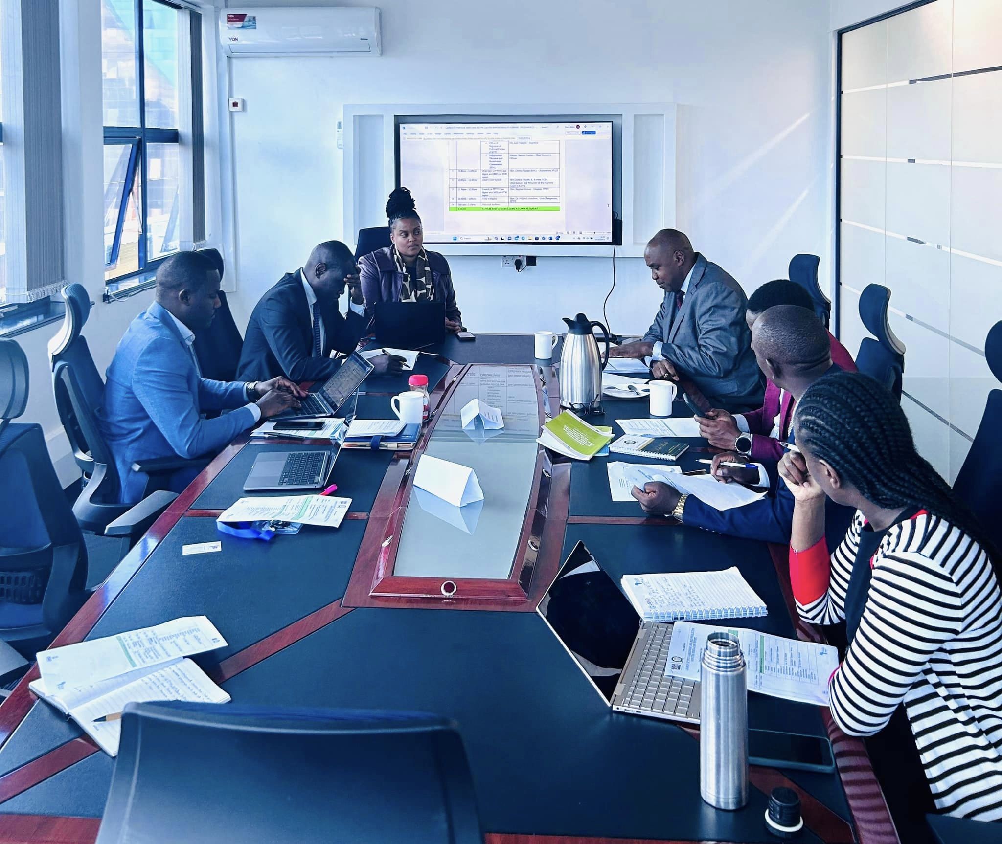 ELGIA lead a meeting with Mr. Mwaura Kamwati - CEO of the Political Parties Dispute Tribunal(PPDT) and his team on PPDT's Case Digest.