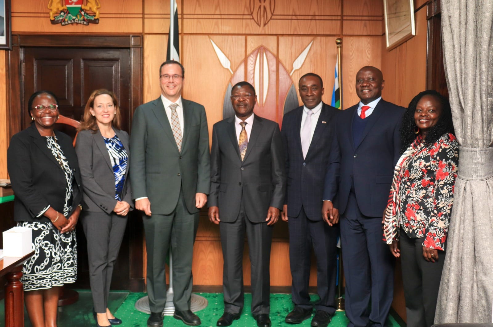 The Speaker of the National Assembly, Hon Moses Wetangula hosted the USAID Team led by David Gosney ( Mission Director), and ELGIA